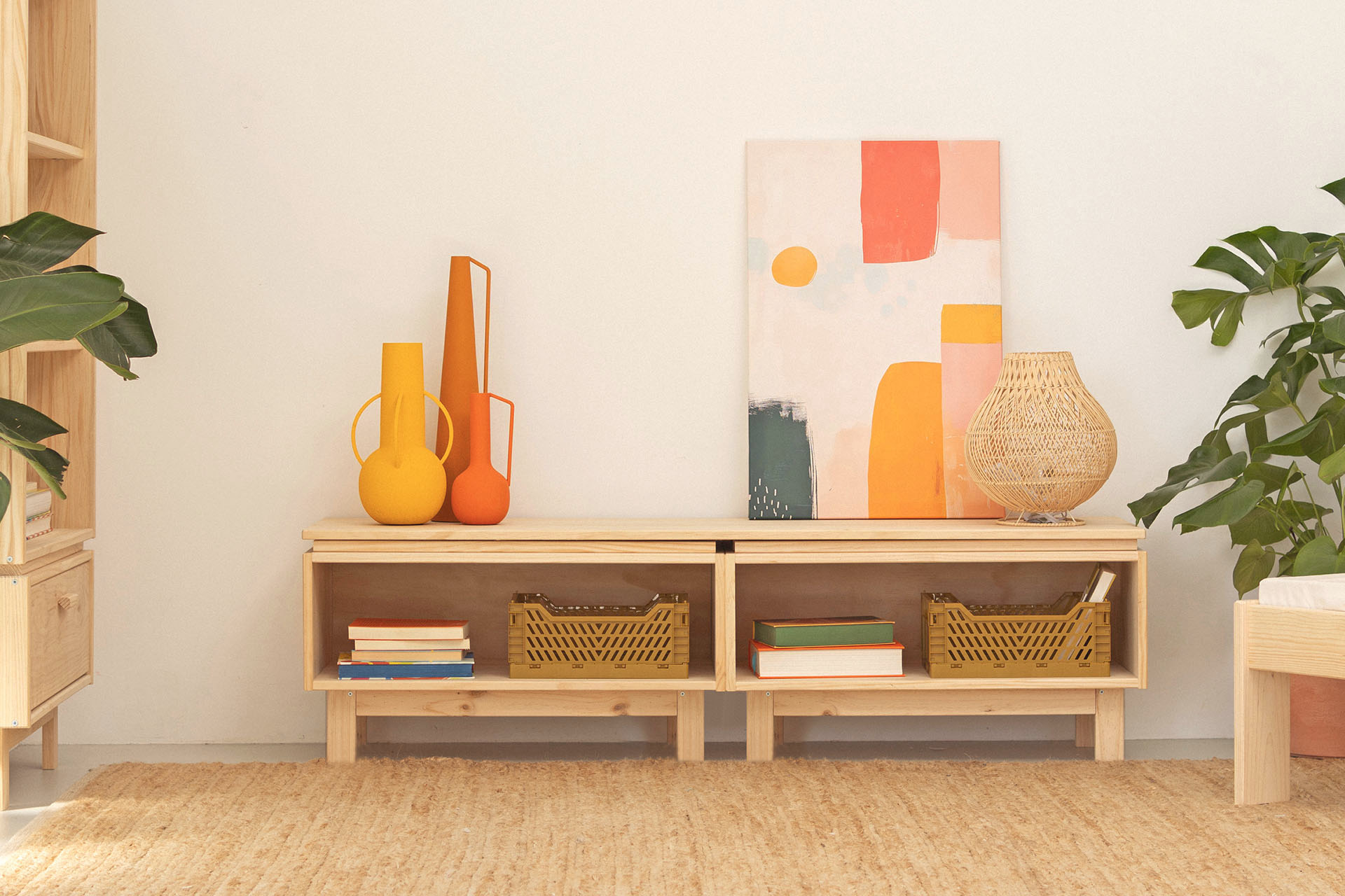 Imagen de ambiente 1 para:Mueble TV de madera natural